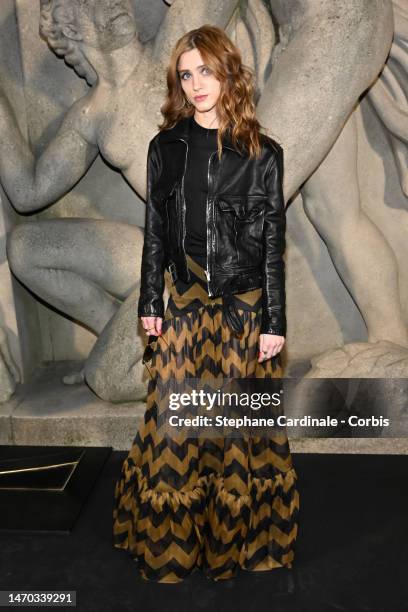 Natalia Dyer attends the Saint Laurent Womenswear Fall Winter 2023-2024 show as part of Paris Fashion Week on February 28, 2023 in Paris, France.