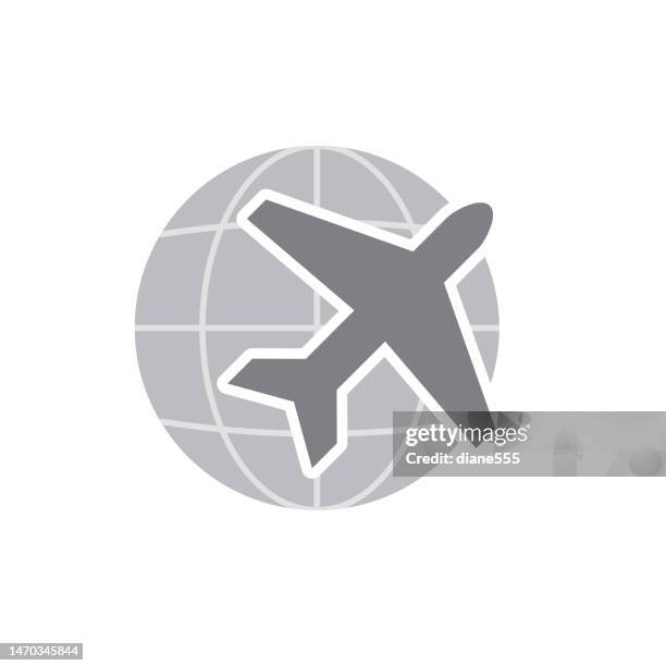 global air delivery - logistics delivery and transport icon - import export logo stock illustrations