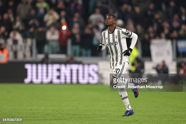 Paul Pogba of Juventus enters the field of play as a second half substitute during the Serie A match between Juventus FC and Torino FC at Allianz...