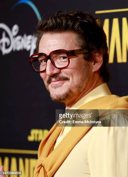Pedro Pascal attends the Los Angeles Premiere Of Disney+ "The Mandalorian" Season 3 at El Capitan Theatre on February 28, 2023 in Los Angeles,...