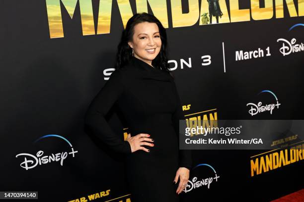 Ming-Na Wen attends the Los Angeles Premiere Of Disney+ "The Mandalorian" Season 3 at El Capitan Theatre on February 28, 2023 in Los Angeles,...