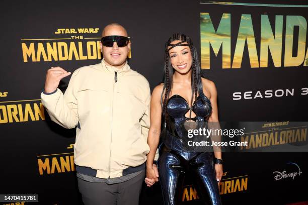 Joshua Kaestner Varnado and Mercedes Varnado attend the Mandalorian special launch event at El Capitan Theatre in Hollywood, California on February...