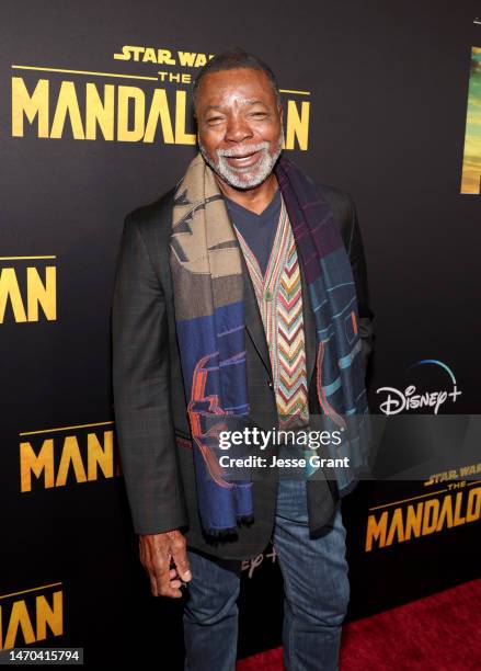 Carl Weathers attends the Mandalorian special launch event at El Capitan Theatre in Hollywood, California on February 28, 2023.