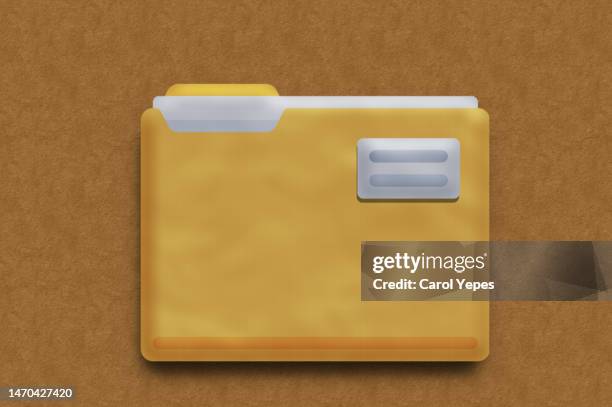 clay file folder illustration - clay stock pictures, royalty-free photos & images