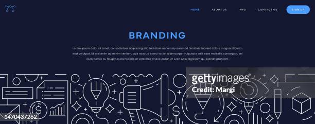 branding web banner design - brand sponsor stock illustrations