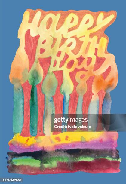 a birthday cake - layer cake stock illustrations