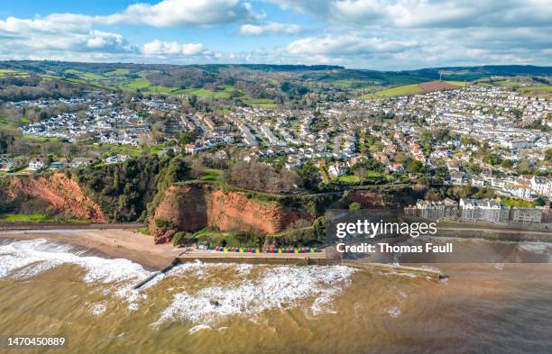 seafront in dawlish on the devon coast - dawlish stock pictures, royalty-free photos & images