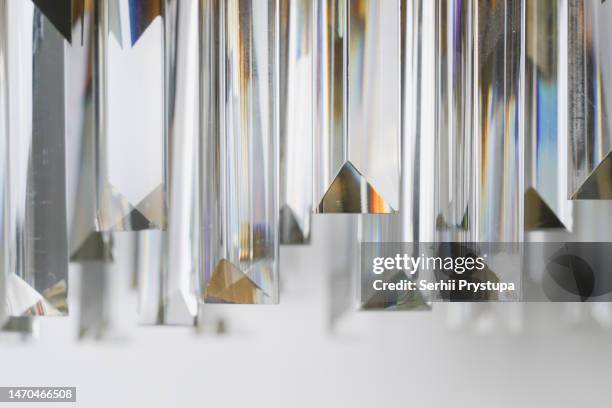chandelier with glass crystals - crystal chandelier stock pictures, royalty-free photos & images