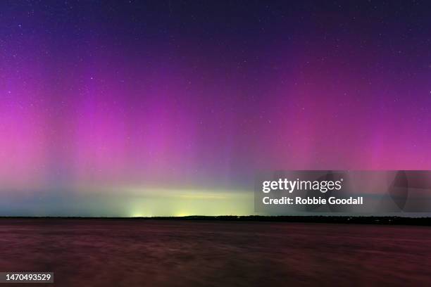 aurora australis over herron point - western australia - aurora australis bildbanksfoton och bilder