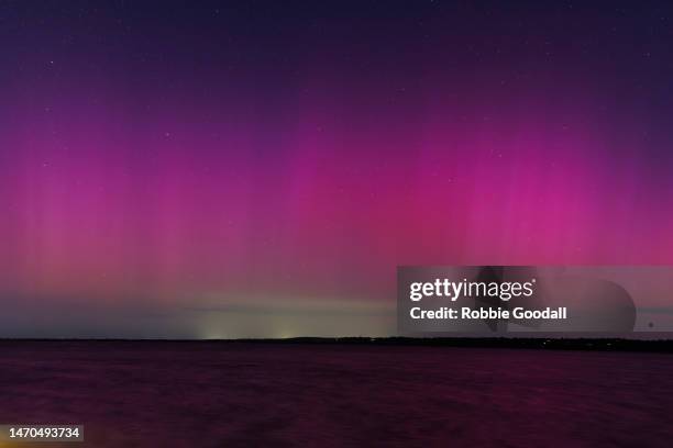 aurora australis over herron point - western australia - aurora australis bildbanksfoton och bilder