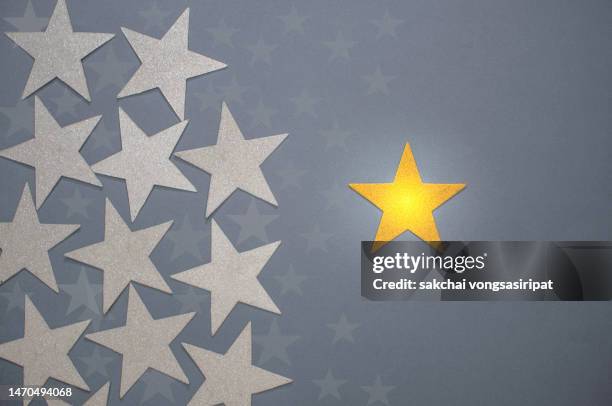 concept of excellence, gold star - awards show foto e immagini stock