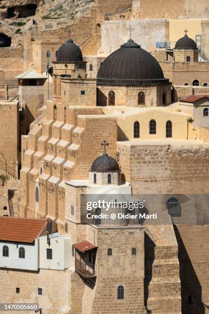 mar saba monastery in palestine - ancient israel stock pictures, royalty-free photos & images