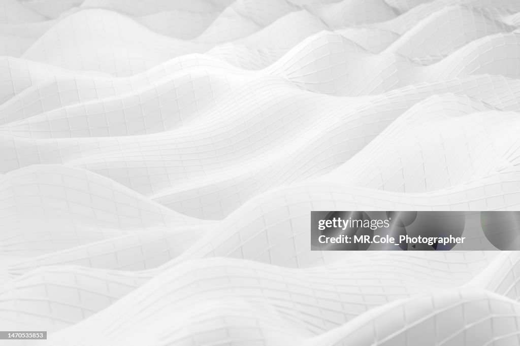 White Wave Pattern Abstract Background