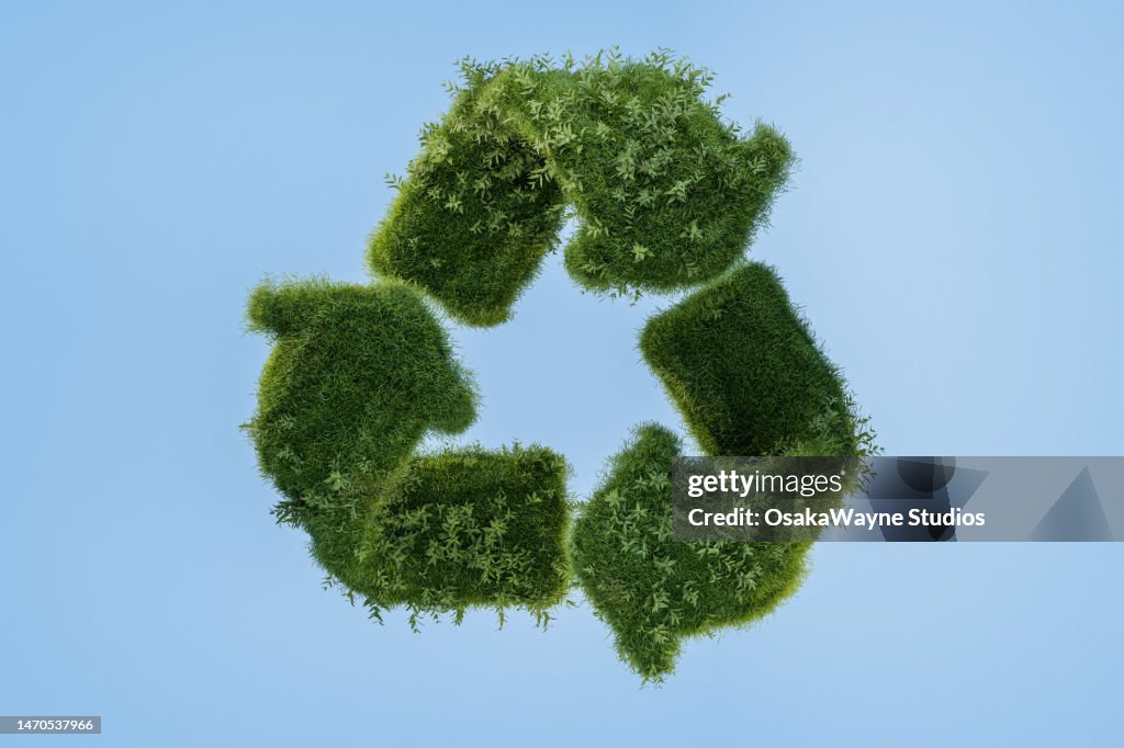 Green recycle symbol