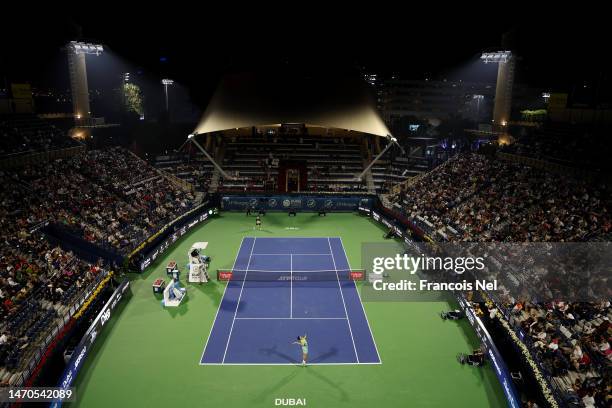 General view of play during the Men's Singles match between Novak Djokovic of Serbia and Tallon Griekspoor of The Netherlands on day eleven of the...