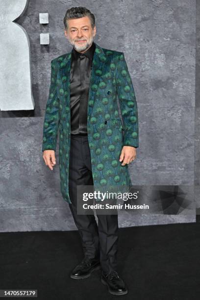 Andy Serkis attends the global premiere of "Luther: The Fallen Sun" at BFI IMAX Waterloo on March 01, 2023 in London, England.