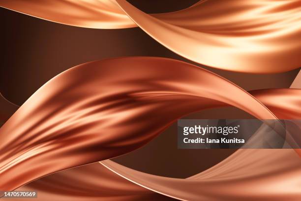 beige silk. glossy splash of foundation for skin on dark brown background. 3d pattern. products for makeup and skin care. skin tone. - chocolate powder stockfoto's en -beelden