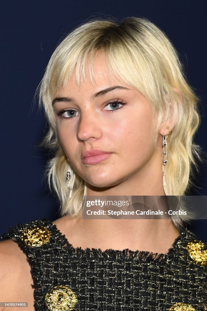 Mia Regan attends the Balmain Womenswear Fall Winter 2023-2024 show