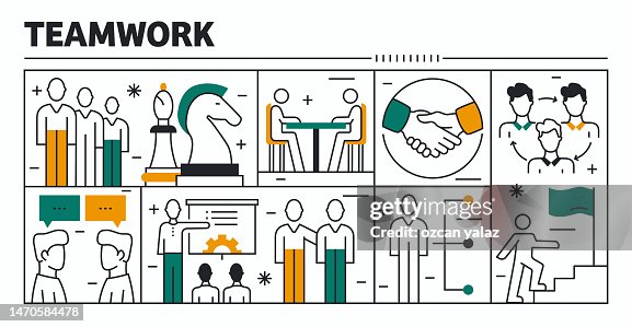 Teamwork Vector Design The Design Is Editable And The Color Can Be ...