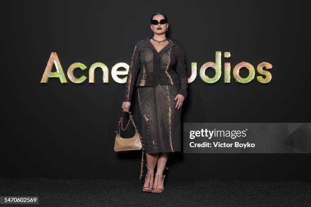 Barbie Ferreira attends the Acne Studios Womenswear Fall Winter 2023-2024 show as part of Paris Fashion Week on March 01, 2023 in Paris, France.
