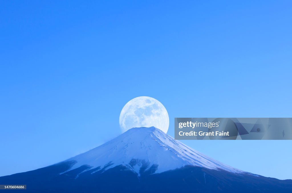 Moonrise and mountain