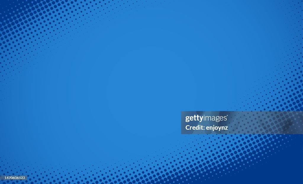 Fundo azul da vinheta de borda de meio tom