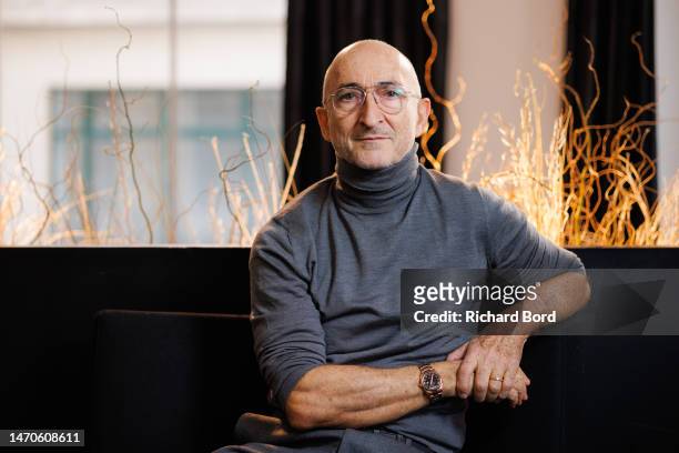 Designer Pierre Hardy poses for a portrait during the Pierre Hardy Womenswear Fall Winter 2023-2024 presentation as part of Paris Fashion Week on...