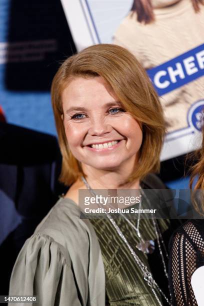 Annette Frier attends the "Der Pfau" premiere at Cinedom on March 01, 2023 in Cologne, Germany.