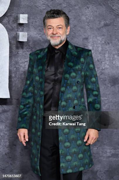 Andy Serkisarrives at the global premiere of "Luther: The Fallen Sun" at BFI IMAX Waterloo on March 01, 2023 in London, England.