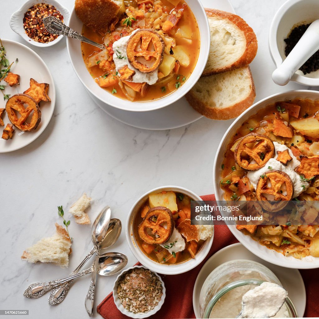 Soup with sweet potato