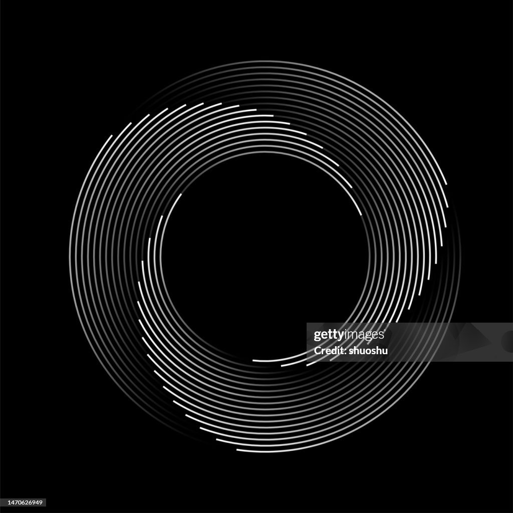 Striped Rays Pattern Abstract Black And White Vector Illustration Radial Stripe Gradient ...