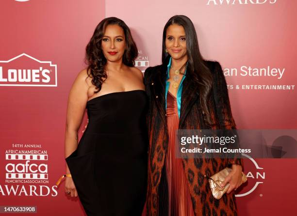 Anika Poitier and Sydney Tamiia Poitier attend the 14th Annual AAFCA Awards at Beverly Wilshire, A Four Seasons Hotel on March 01, 2023 in Beverly...