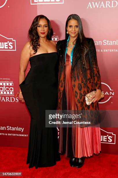 Anika Poitier and Sydney Tamiia Poitier attend the 14th Annual AAFCA Awards at Beverly Wilshire, A Four Seasons Hotel on March 01, 2023 in Beverly...