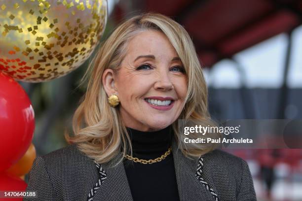 Actress Melody Thomas Scott attends "The Young and The Restless" 50th Anniversary celebration with a time capsule reveal at Television City Studios...