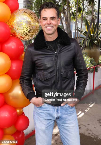 Actor Jason Thompson attends "The Young and The Restless" 50th Anniversary celebration with a time capsule reveal at Television City Studios on March...