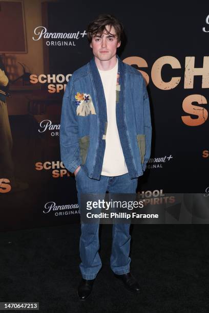 Spencer List attends the Los Angeles special screening of Paramount+'s original series "School Spirits" at The Masonic Lodge at Hollywood Forever on...