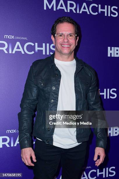 Diego Schoening poses for a photo during a red carpet event for the Mariachis series premiere at Reforma on March 1, 2023 in Mexico City, Mexico.