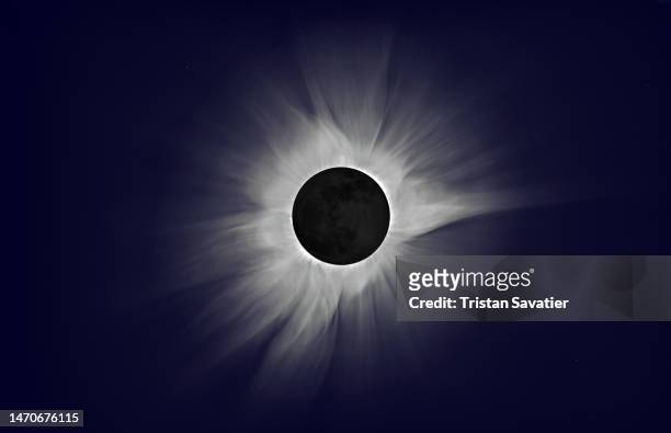 total solar eclipse and sun corona, on march 9 2016 in indonesia - solar eclipse stock pictures, royalty-free photos & images