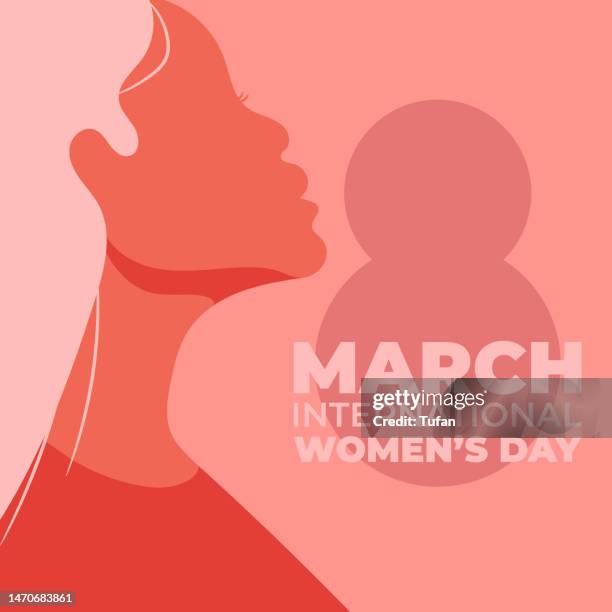 internationaler frauentag social media post design - 8. märz frauen illustration - international womens day stock-grafiken, -clipart, -cartoons und -symbole