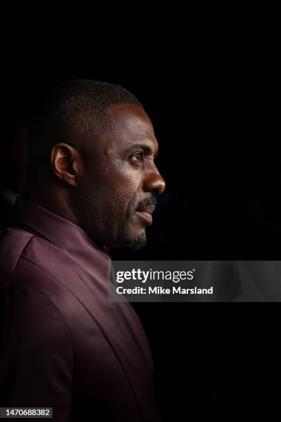 Idris Elba arrives at the global premiere of "Luther: The Fallen Sun" at BFI IMAX Waterloo on March 01, 2023 in London, England.