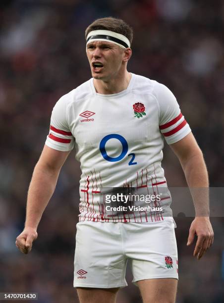 Owen Farrell of England during the Six Nations Rugby match between England and Italy at Twickenham Stadium on February 12, 2023 in London, England.