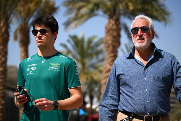 Lance and Lawrence Stroll at the 2023 Bahrain Grand Prix (Image Credit: Clive Mason / Getty Images)