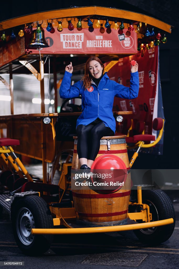 Arielle Rouse Radio presenter Arielle Free poses with the bike that she will be ...