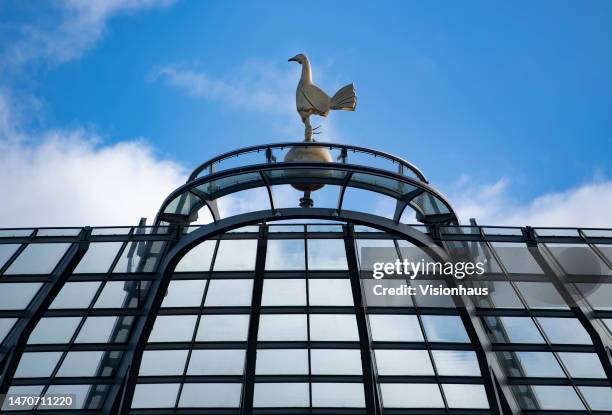 Cockerel on the top of the White Hart Lane stadium during the Premier League match between Tottenham Hotspur and Chelsea FC at Tottenham Hotspur...