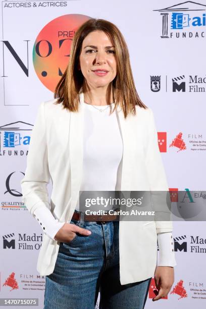 Mamen Camacho attends the press conference for the "Union De Actores" Awards 2023 at the El Aguila cultural center on March 02, 2023 in Madrid, Spain.