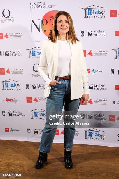 Mamen Camacho attends the press conference for the "Union De Actores" Awards 2023 at the El Aguila cultural center on March 02, 2023 in Madrid, Spain.