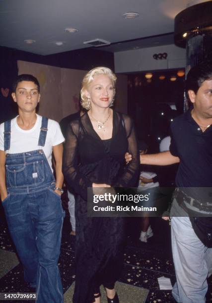 Madonna with her girlfriend Ingrid Casares during Vibe Magazine first Anniversary.