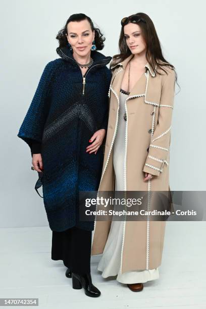 Debi Mazar and Evelina Maria Corcos attend the Chloé Womenswear Fall Winter 2023-2024 show as part of Paris Fashion Week on March 02, 2023 in Paris,...