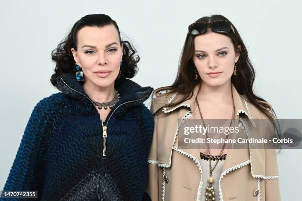 Debi Mazar and Evelina Maria Corcos attend the Chloé Womenswear Fall Winter 2023-2024 show as part of Paris Fashion Week on March 02, 2023 in Paris,...