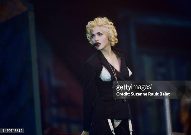 Madonna in concert at Bercy, in Paris.